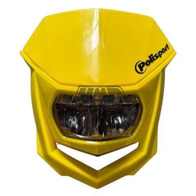 Frontal porta farol / carenagem HALO LED homologado todo amarelo ( SUZUKI 50 / 125 / 250 / 450 ) - POLISPORT